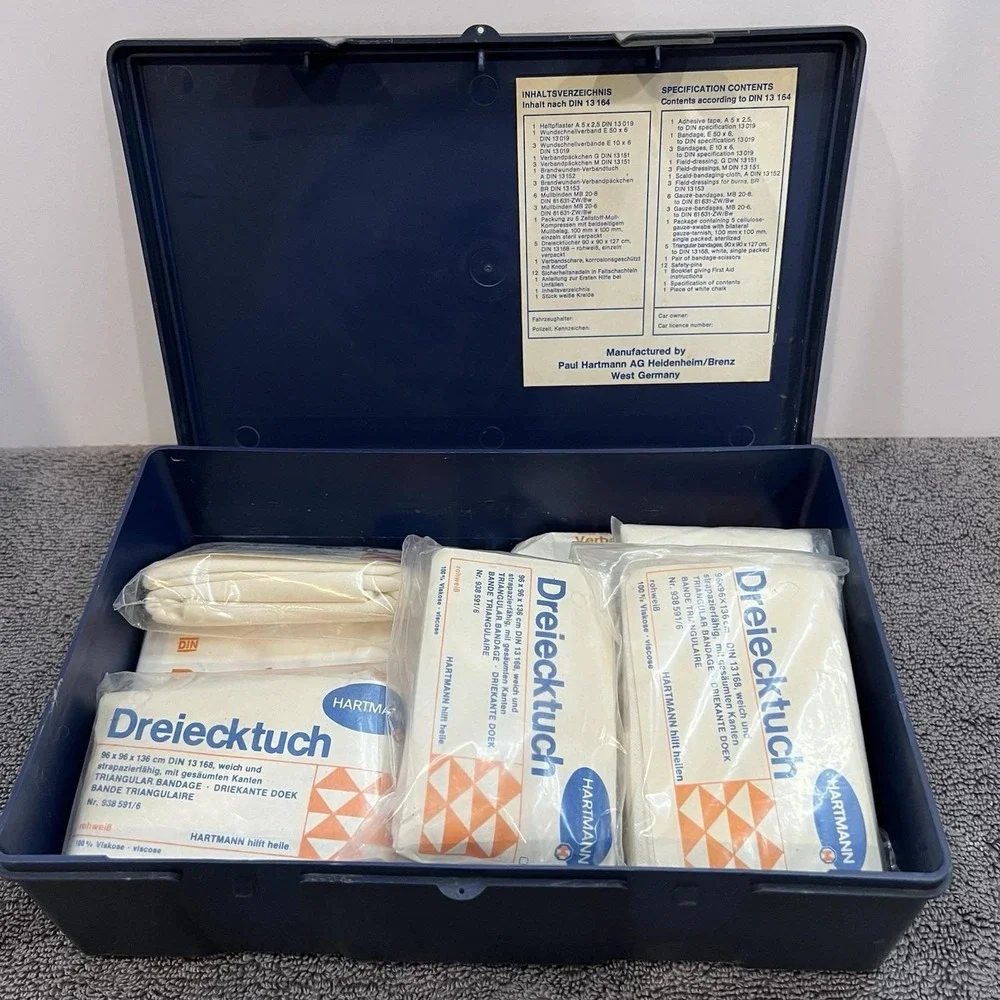 Kraftwagen-Verbandkasten HARTMANN First Aid Travel Kit-original But Incomplete